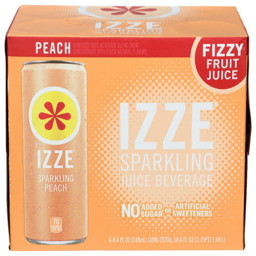 Izze Juice Sparkling Peach 6Pk