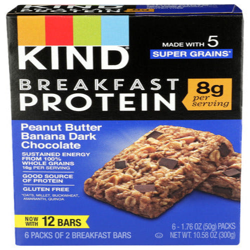 Kind Bar Breakfast Protein Peanut Butter Banana Dark Chocolate