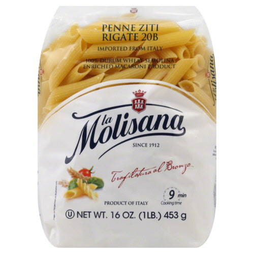 La Molisana Pasta Penne Ziti Rigate - 16OZ